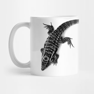 Black and White Tegu Lizard Mug